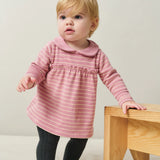 Striped Baby Dress || Pink Stone