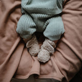 Cozy Baby Booties || Oatmeal