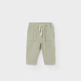 Soft Gauze Baby Pants || Frosty Green