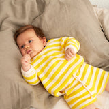 Organic Baby Shorts || Pink Ruby Toweling Stripes