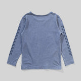 Sleeve Check Denim Longsleeve Tee