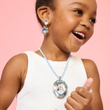 Super Locket Necklace || Light Blue