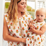 Women's Misha Top || Small Orange Bud