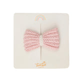 Crochet Bow || Pink & Natural