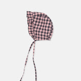 Gingham Baby Bonnet || Pink