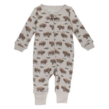Organic Footless 2 Way Zipper Romper || Bison