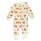 Organic Footless 2 Way Zipper Romper || Highland Cow