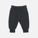 Quilted Zigzag Baby Pants || Dark Grey