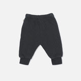 Quilted Zigzag Baby Pants || Dark Grey