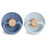 Frigg Little Viking Natural Rubber Pacifier || Ocean Blue & Powder