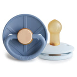 Frigg Little Viking Natural Rubber Pacifier || Ocean Blue & Powder