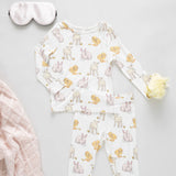 Kids Bamboo PJ Set || Easter Friends