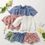 Girls Ava Top || Antique White Spring
