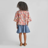 Girls Maribelle Bow Skirt || Chambray Spring