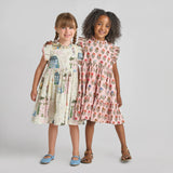 Girls Jennifer Dress || Multi Flower Drop