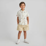 Multi Boys Jack Shirt || Vintage Car Embroidery