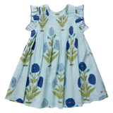 Girls Jaipur Dress || Light Blue Dandelion