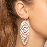 Plume Earrings || White