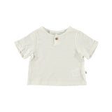 Baby T-Shirt || White with Button