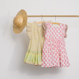 Girls Elsie Dress || Pink Dahlia Floral