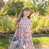 Girls Jennifer Dress || Multi Flower Drop