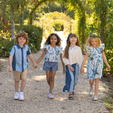 Girls Ava Top || Antique White Spring