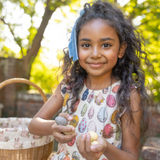 Girls Eloise Ruffle Dress || Multi Eggs