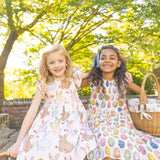 Girls Eloise Ruffle Dress || Multi Eggs