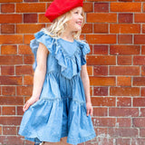 Girls Raphaela Dress || Chambray