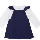 Baby Girl Tunic Dress & Bodysuit Set || Blue Ruffle Bird