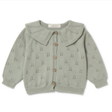 Marge Embroidered Knit Cardigan || Apple