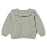 Marge Embroidered Knit Cardigan || Apple