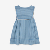 Clairette Dress || Navy Ladder Stripe