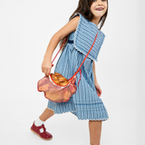 Clairette Dress || Navy Ladder Stripe
