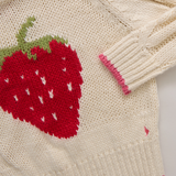 Girls Haven Sweater || Cream Strawberry