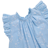 Baby Girls Harper Bubble || Blue Dewdrop Block Print