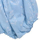 Baby Girls Harper Bubble || Blue Dewdrop Block Print