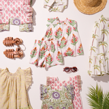 Baby Girls Elsie Bubble || Pink Dahlia Floral