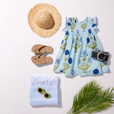Girls Jaipur Dress || Light Blue Dandelion
