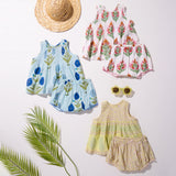 Baby Girls Jaipur Set || Light Blue Dandelion