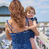 Women's Marilynn Dress || Navy Dot