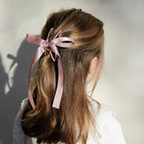 Ribbon Wrapped Claw Clip || Dusky Pink