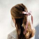 Ribbon Wrapped Claw Clip || Dusky Pink