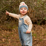 Ribbed Turtleneck || Natural & Denim