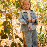 Patchwork Heart Pants || Denim