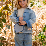 Crochet Heart Purse || Baby Blues