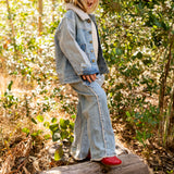 Patchwork Heart Pants || Denim