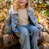 Patchwork Heart Pants || Denim