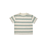 Relaxed Tee || Aqua Stripe