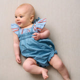 Striped Denim Baby Blouse